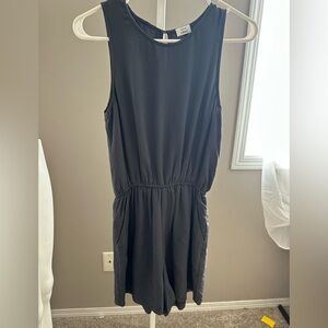 Wilfred Slate Gray Silk Sleeveless Romper